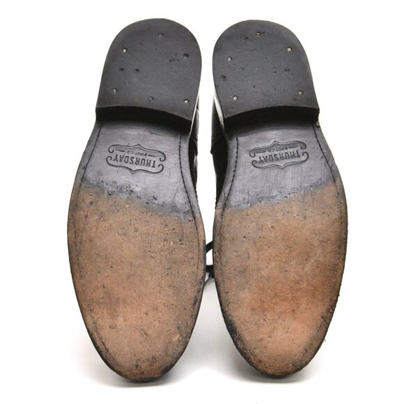 Men Thursday Black Wingtip Brogue Hand Made Boota 9 M - Picture 6 of 7